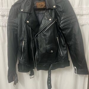 Black Leather Biker Jacket